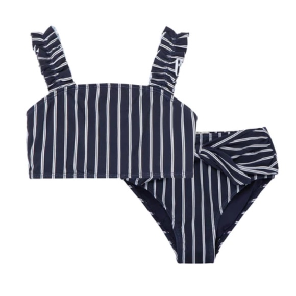 Habitual Girls Striped Two Piece SwimsuitNWT Blue & White